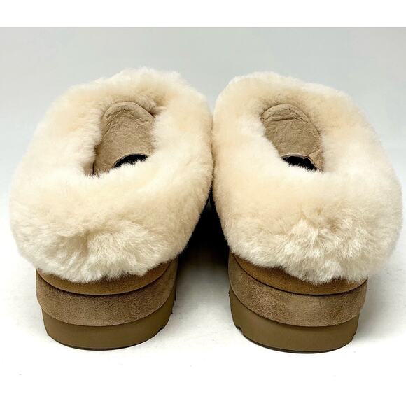 UGG Tazzlita Quilted Chestnut Platform Suede Slipper Women's Size 9 NIB - Picture 6 of 13